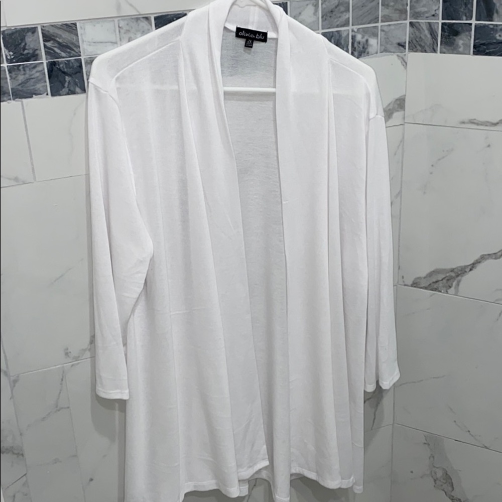 White cardigan